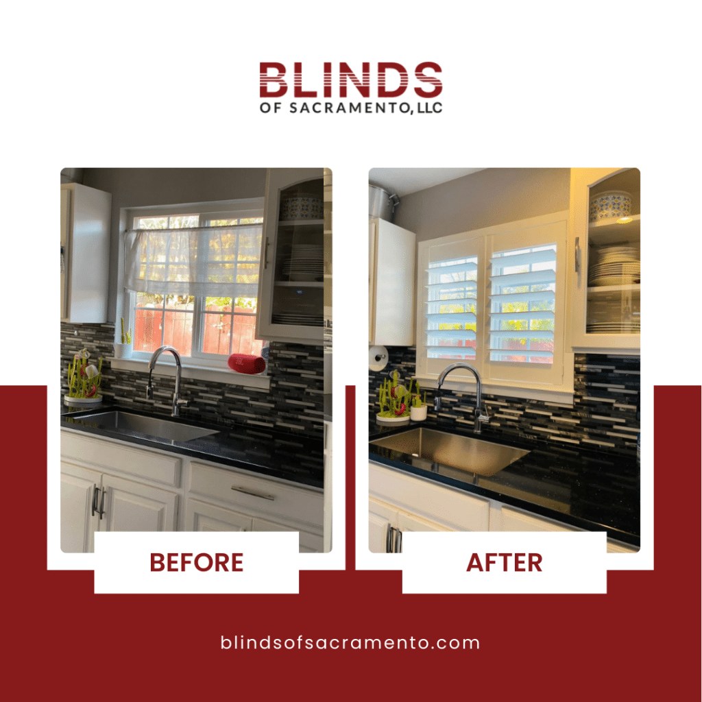 Gallery of window treatments by Blinds of Sacramento showcasing a variety of blinds, shades, and shutters.